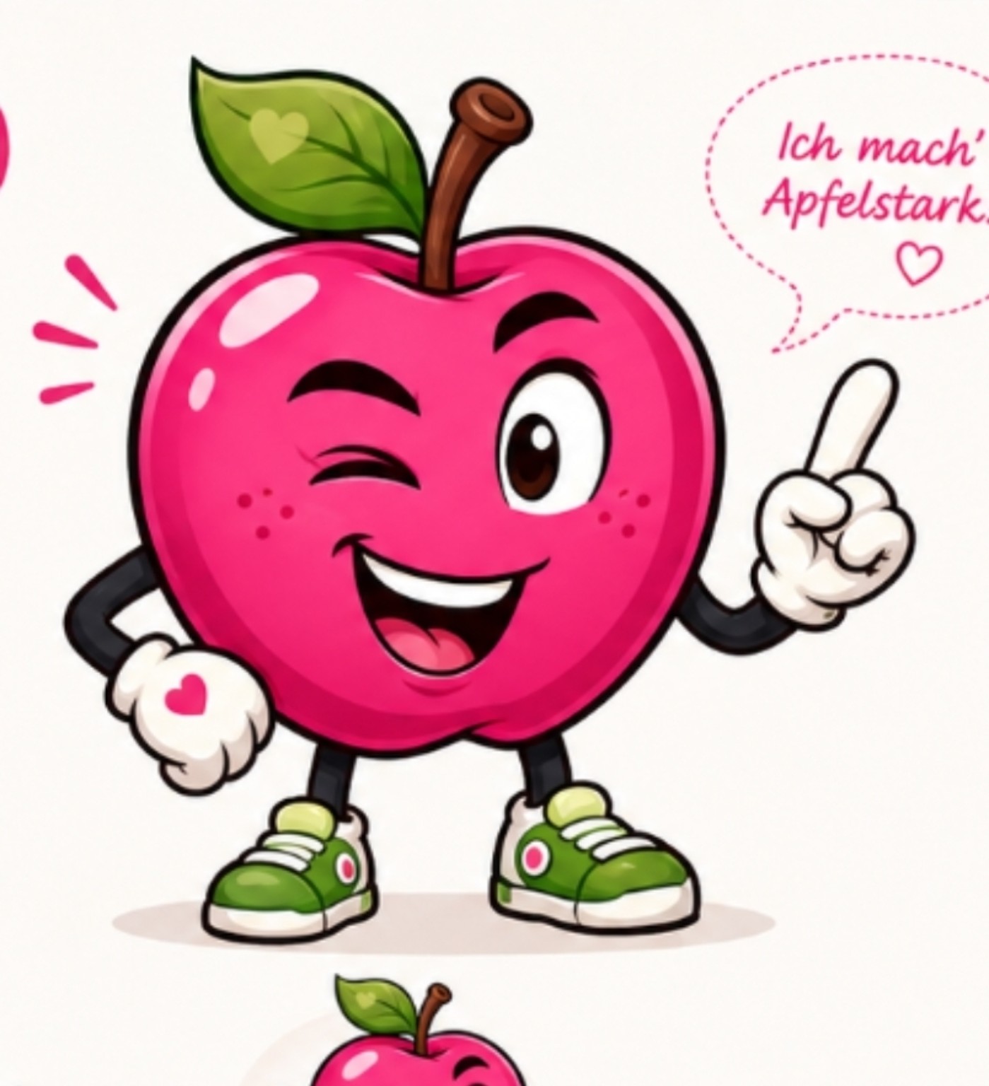 Rudi, der Apfel, gibt einen Tipp